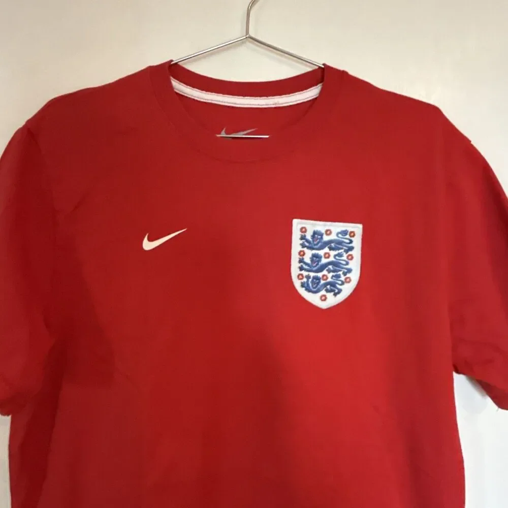 2014 World Cup Nike England Away Red Dri-Fit Soccer Shirt Jersey | Men's XL